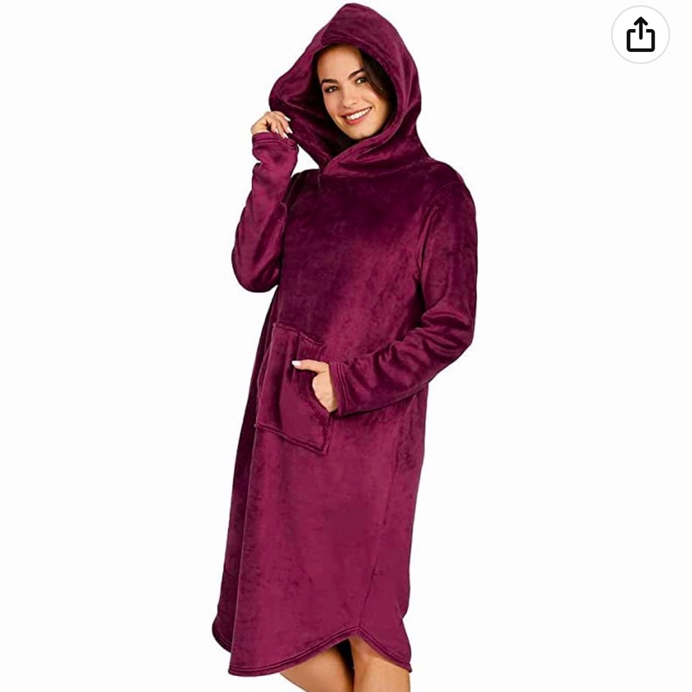 Hooded Cozy Plush Sleep Lounger Robe